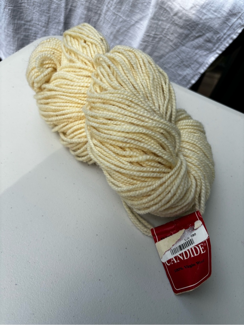 Reynold's Candide Cream 100% Virgin Wool Yarn - Soft Cream Color-Discontinued
